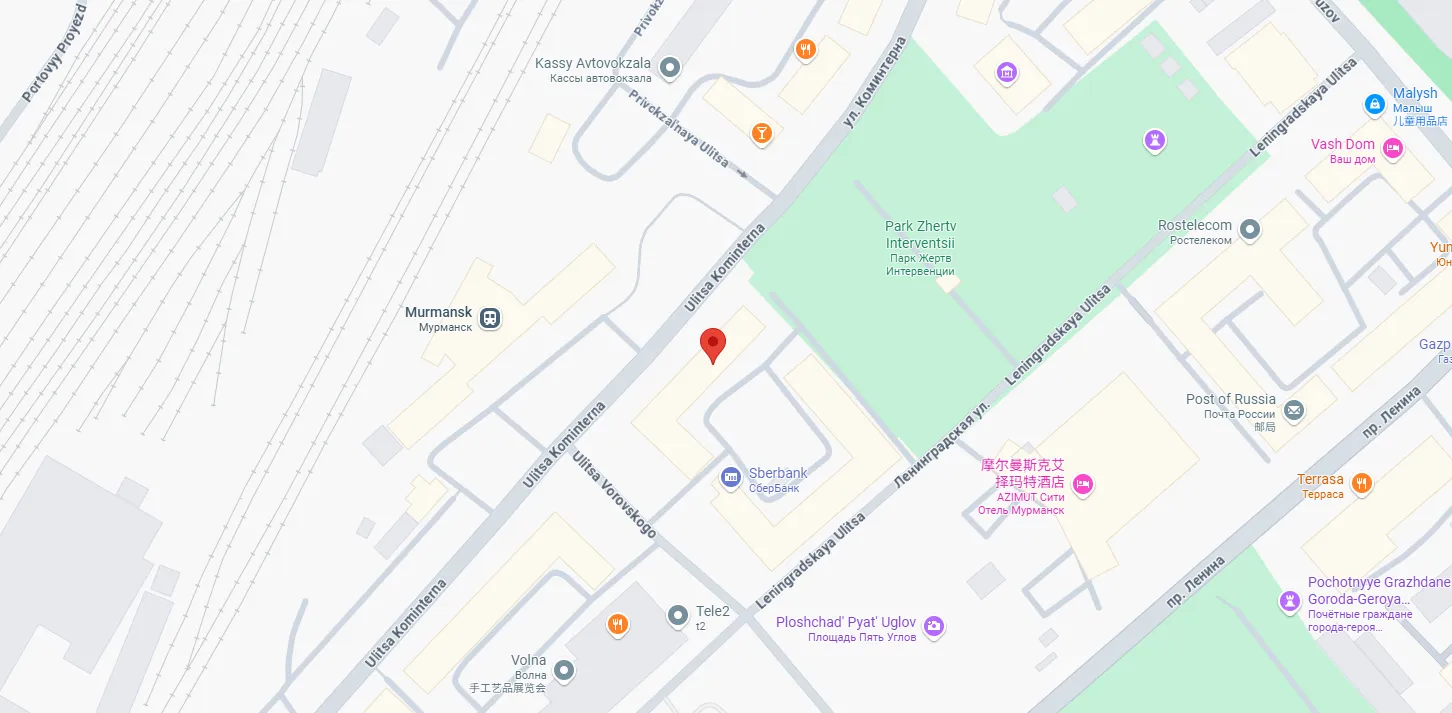 afonasy-northern-souvenir-center map